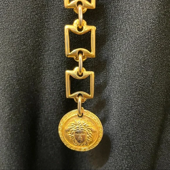 Gianna Versace Greek Key Bondage Collection Chain Medusa Belt - Picture 13 of 16